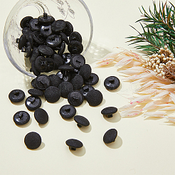 80Pcs 1-Hole Silk & Plastic Shank Buttons&nbsp;FIND-FH0008-90A