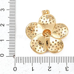 Brass Micro Pave Cubic Zirconia Pendants&nbsp;KK-K418-01C-G