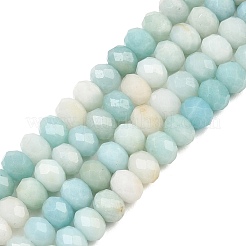 Natural Flower Amazonite Beads Strands&nbsp;G-C259-A26-5x8mm