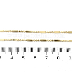 Brass Ball Column Link Chain Necklaces&nbsp;NJEW-A042-06G