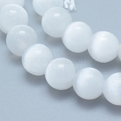 Natural Selenite Beads Strands&nbsp;G-L552H-16