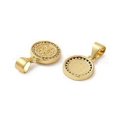 Rack Plating Brass with Cubic Zirconia Pendant&nbsp;KK-Q795-22G