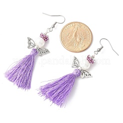 Angel 304 Stainless Steel Dangle Earrings&nbsp;EJEW-MZ00410-04