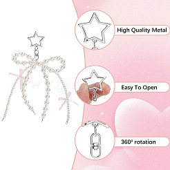 40Pcs 2 Styles Zinc Alloy Spring Gate Rings&nbsp;FIND-SP0004-04E