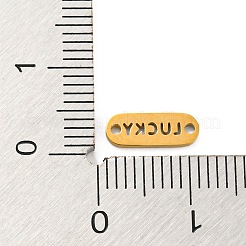 Ion Plating(IP) 304 Stainless Steel Oval Connector Charms&nbsp;STAS-Q306-01G-G