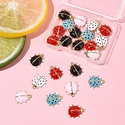 24Pcs 5 Styles Alloy Enamel Pendants&nbsp;ENAM-FS0002-94