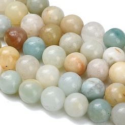 Natural Flower Amazonite Beads Strands&nbsp;G-F826-C01-6mm