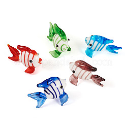 5Pcs 5 Colors Handmade Lampwork Beads&nbsp;LAMP-TA0002-22