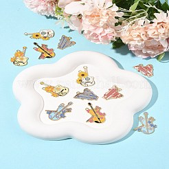12Pcs 6 Styles Alloy Enamel Pendants&nbsp;ENAM-FS0002-58