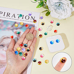 36Pcs 18 Style Star Two Tone Wiggle Googly Eyes Cabochons DIY Scrapbooking Crafts Toy Accessories&nbsp;GLAA-FH0001-57