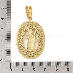 Rack Plating Brass Micro Pave Clear Cubic Zirconia Pendants&nbsp;KK-C067-09G-02