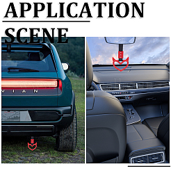 2Pcs ABS Plastic Devil Heart Rear Bumper Warning Handle Ring&nbsp;HJEW-SP0001-51B