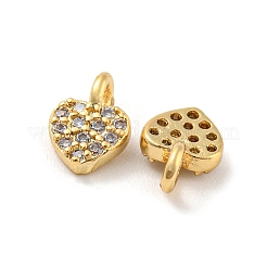 Rack Plating Brass Micro Pave Cubic Zirconia Charms&nbsp;KK-C038-04G