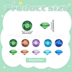 50Pcs Glass Diamond Display Decorations&nbsp;AJEW-WH0609-485-1