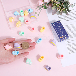 20Pcs 5 Colors Opaque Resin Cabochons&nbsp;RESI-SC0002-64