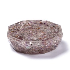 Resin with Natural Other Quartz Chip Stones Ashtray&nbsp;DJEW-F015-07D