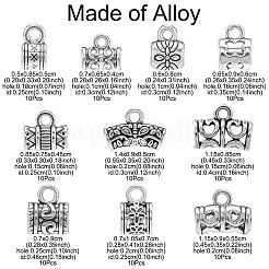 100Pcs 10 Styles Alloy Hangers Links&nbsp;PALLOY-CJ0003-06
