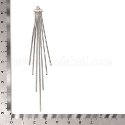 Brass Square Snake Chain Tassel Big Pendants&nbsp;KK-G510-10P