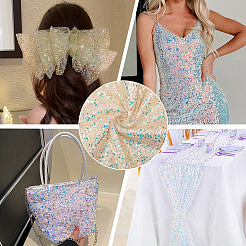 Polyester & PET Gauze Fabric&nbsp;DIY-WH20001-74C