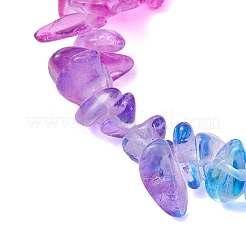 Rainbow Color Glass Chip Beaded Stretch Kid Bracelets for Girls&nbsp;BJEW-JB10779