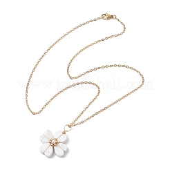 Natural Howlite Clover Pendant Necklaces&nbsp;NJEW-JN05132-01