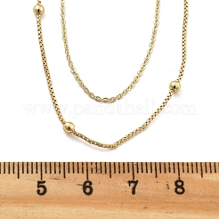 Brass Double Layer Necklaces&nbsp;NJEW-D302-52G