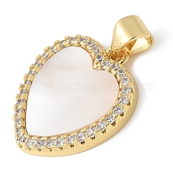 Brass Micro Pave Cubic Zirconia Pendants&nbsp;KK-K298-31G