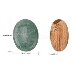 Natural & Synthetic Mixed Stone Cabochons&nbsp;G-H1596-40x30x8mm-M
