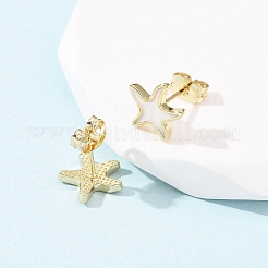 Brass Enamel Stud Earrings&nbsp;LS-EJEW-B152-01G-05