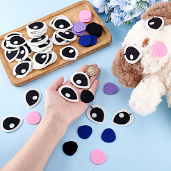 4Bags Eye & Mouth Wool Needle Felting Decoration&nbsp;DIY-PH0031-14B