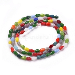 Imitation Jade Glass Beads Strands&nbsp;X-GLAA-E415-03