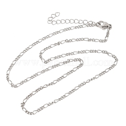 Brass Figaro Chain Necklaces for Women&nbsp;NJEW-B157-02P