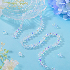 1 Strand Electroplate Transparent Glass Beads Strands&nbsp;EGLA-TADJ0001-15G