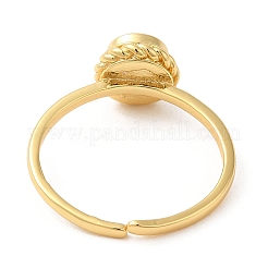 Rack Plating Brass Open Cuff Ring Findings&nbsp;RJEW-Z014-01G