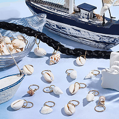 60Pcs 5 Styles Shell Pendants&nbsp;PALLOY-SC00029