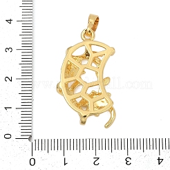 Flower Brass Pendant Cabochon Settings&nbsp;KK-S521-05G