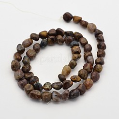 Natural Golden Silk Jade Bead Strands&nbsp;G-P070-11