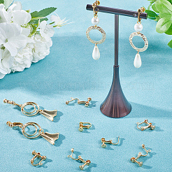 24Pcs 2 Size Brass Screw Clip-on Earring Findings&nbsp;KK-BBC0008-29