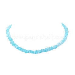 3Pcs 3 Color Acrylic Chips Beaded Chain Necklaces Set&nbsp;NJEW-JN04313