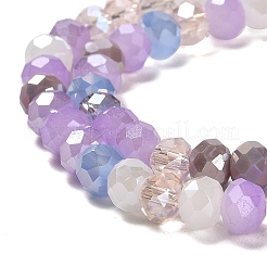 Electroplate Glass Beads Strands&nbsp;EGLA-D030-12