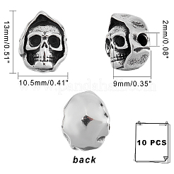 10Pcs Halloween 304 Stainless Steel Beads&nbsp;STAS-DC0008-83