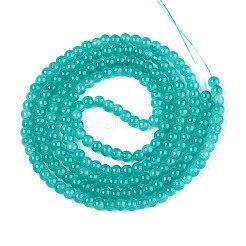 Baking Paint Imitation Jade Glass Round Bead Strands&nbsp;DGLA-Q021-4mm-07-1