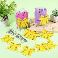 12Pcs PVC Bowknot Luggage Tags&nbsp;AJEW-SP0004-24