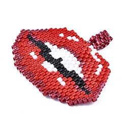 Handmade Seed Beads Pendants&nbsp;SEED-I012-55