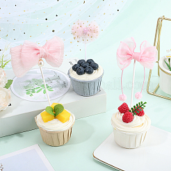 3Pcs 3 Styles Bowknot Cloth Cake Toppers&nbsp;AJEW-SP0003-41