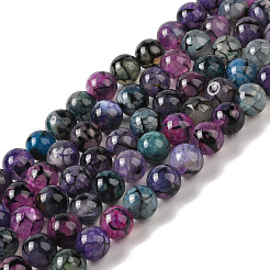 Natural Dragon Veins Agate Bead Strands&nbsp;G-NH0013-B01-02