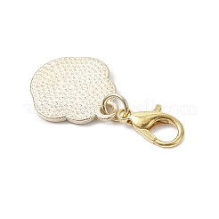 Cat Paw Print Alloy Enamel Pendant Decorations&nbsp;HJEW-JM04118