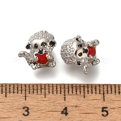 Rack Plating Alloy Enamel European Beads&nbsp;PALLOY-P307-13P