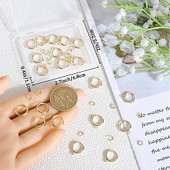 20Pcs Brass Huggie Hoop Earring Findings&nbsp;KK-BBC0014-57