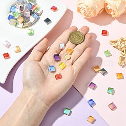 240Pcs 12 Colors Rainbow Iridescent Glass Cabochons&nbsp;DIY-CJ0003-10